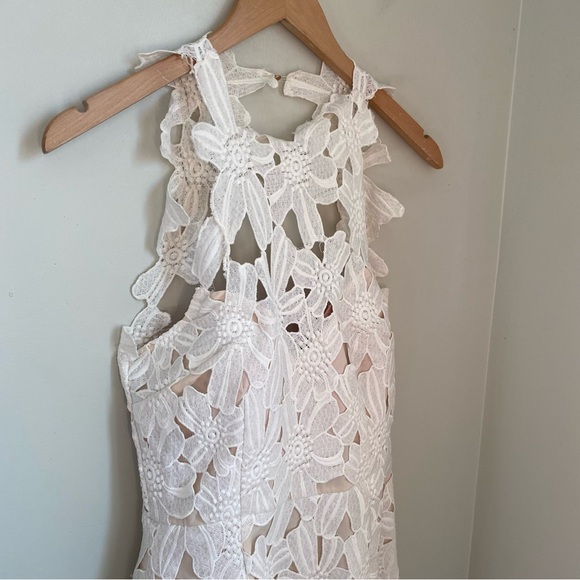 Free People + Saylor Jessa Lace Mini Dress size XS White and Cream - Picture 3 of 14